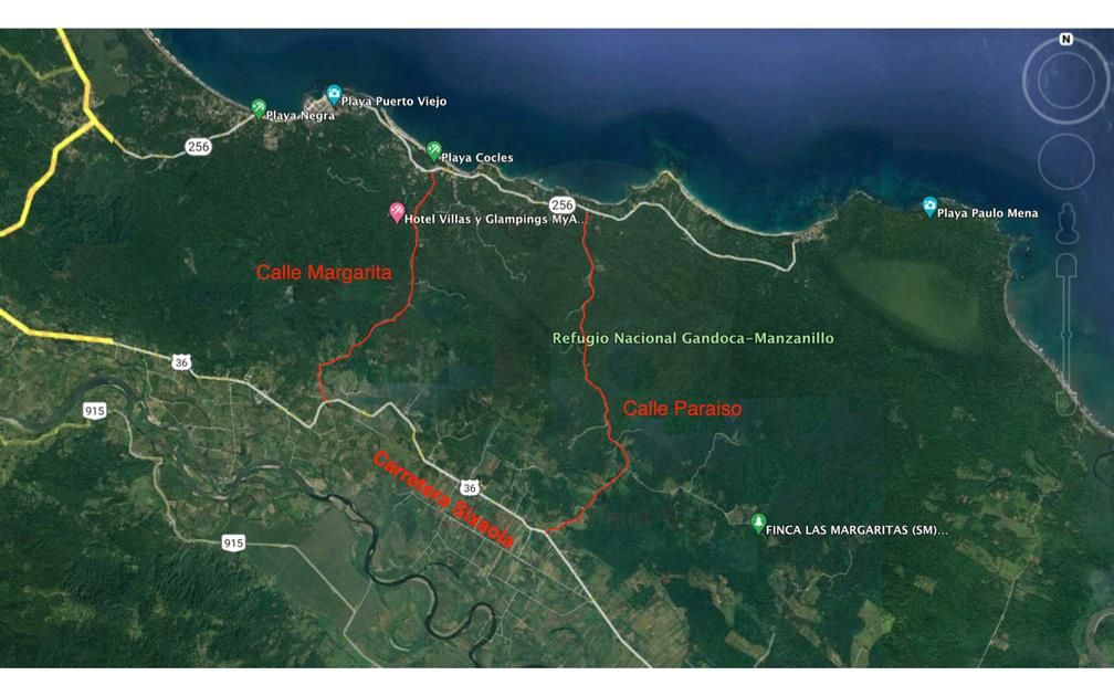 Map Southern Caribbean Puerto Viejo